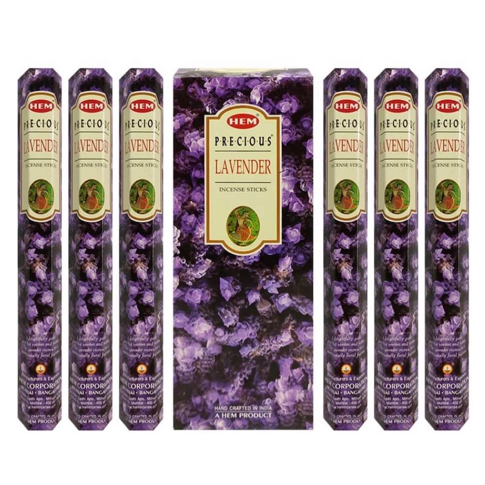 Free Shipping Available. Shop for Hem Lavender Incense Sticks Natural Fragrance - Incienso Lavanda at Magic Crystals. 6 tubes of 20 sticks, 120 sticks total. Quality Incense. Hem is known throughout the world for producing traditional incenses made from quality woods, flowers, resins, and essential oils.