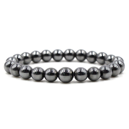 Hematite Stone Handmade Bracelet - Hematite Jewelry - MagicCrystals. Healing crystal bracelets for women and men. Aries and Aquarius Base Chakra bracelet. Grounding bracelet. Hematite Beaded Crystal Bracelets are perfect ways to carry your stones around with you everywhere you go.