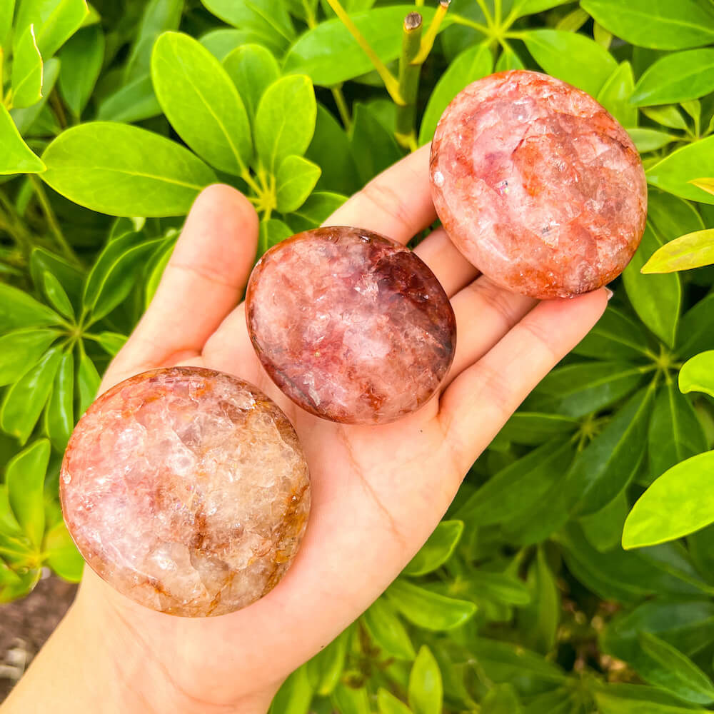 Looking for Crystal Palm Puffy Stone? Shop for Worry Stone, Crystals and palm Stones, Pocket Stone, Natural, Polished at Magic crystals. FREE SHIPPING available. They can also be easily transported or even carried with you as you go about your day.Hematoid-Quartz-Crystal-Palm-Stone0