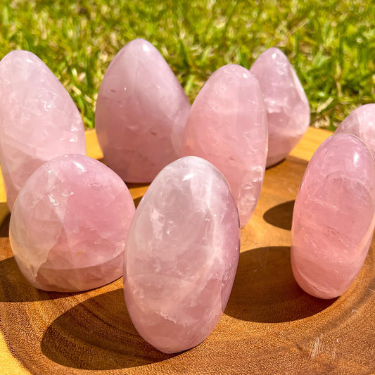 Buy Rose Quartz Freeform- Freestanding Pink Stone at Magic Crystals. Natural rose quartz Gemstone for LOVE, BALANCE, PROTECTION. Rose quartz is often called the "Love Stone." The stone brings emotional, physical, and psychological harmony. Pink stone specimen.