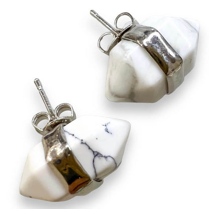 Natural Double Terminated Stud Gemstone Earrings