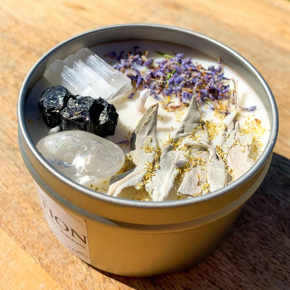 Vanilla & Lavender Candle at Magic Crystals. Clear Quartz, Selenite and Black Tourmaline Candles Handmade. Shop for Energy Candles Handmade with Crystals, Herbs & Essential Oils, and more in magiccrystals.com . Full set of Ritual Candles available with FREE SHIPPING at  MagicCrystals.  Aromatherapy Candles.