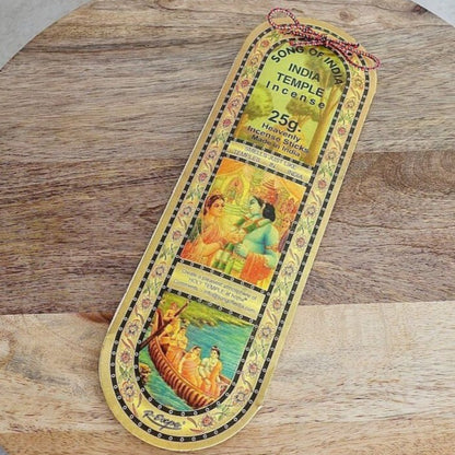 Indian Temple Incense -  Song of India -  Magic Crystals. Quantity available: Pack of 15 and 25 incense sticks. The heavenly, exotic scent of an Indian temple. This is a very popular incense fragrance! 120 sticks per package (150 grams). The original, light, fresh scent of holy temples in India.