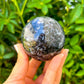 Looking for Indigo Gabbro Sphere? Shop for Mystic Merlinite, Indigo Gabbro Sphere Stones, Pocket Stone, Natural, Polished at Magic crystals. Mystic Merlinite is one of the newest meditation tools we all should have with us. FREE SHIPPING available.    Indigo-Gabbro-Sphere-B