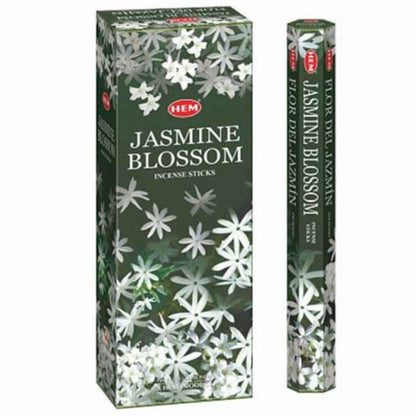 Shop for HEM Jasmine Blossom Incense Sticks Natural Essence | Flor Del Jazmin Incienso at Magic Crystals. Free Shipping Available. 6 tubes of 20 sticks, 120 sticks total. Quality Incense. Hem is known throughout the world for producing traditional incenses made from quality woods, flowers, resins, and essential oils.