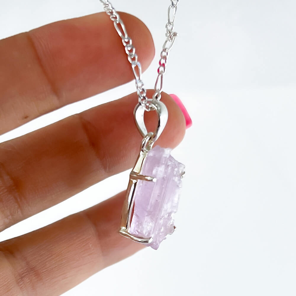 Pink Kunzite Sterling Silver Necklace