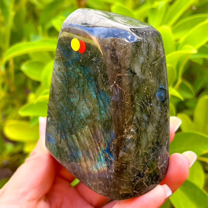 Looking for polished labradorite? Shop at Magic Crystals for Labradorite Stone Slab - Free Form Labradorite. Empathetic, supporting, and glowing with soft, pretty color, this Labradorite palm stone is a wonderful crystal gift for someone you love. FREE SHIPPING AVAILABLE. Labradorite-Freeform