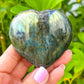 Large Labradorite Heart