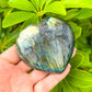 Large Labradorite Heart