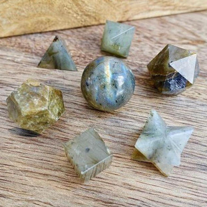 Juego de geometría sagrada de 7 chakras Juego de 7 piezas