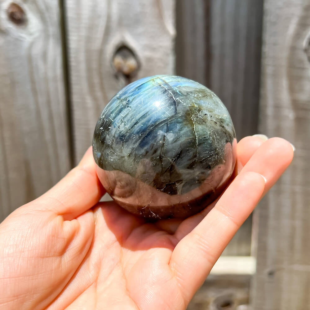 Natural Labradorite Sphere - C, Labradorite Ball, Undrilled Labradorite Crystal Ball. Labradorite Healing Crystal.