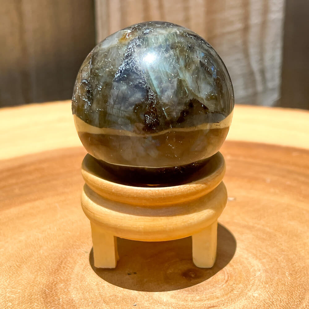 Natural Labradorite Sphere - D, Labradorite Ball, Undrilled Labradorite Crystal Ball. Labradorite Healing Crystal.