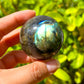 Natural Labradorite Sphere - E, Labradorite Ball, Undrilled Labradorite Crystal Ball. Labradorite Healing Crystal.
