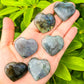 Gemstone Puffy 30mm Heart Stone