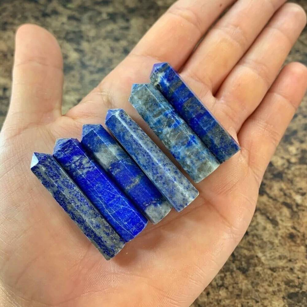 7 Chakra Stones + Lapis Lazuli Point Bundle Kit