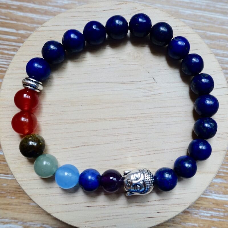 Shop for our Money and Wealth Bracelet, mixed with 7 Chakra Buddha Bracelet beads to align your mind and spirit with the energy of abundance. Money Bracelet, Good Luck Bracelet, Prosperity Wealth Abundance Bracelet, Aventurine, Amethyst, Lapis Lazuli, 8MM Beaded Bracelet, Gift for her. Wealth Bracelet for Prosperity.    Lapis-Lazuli--Bracelet