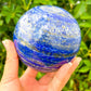 Buy Natural lapis lazuli sphere at Magic Crystals. Natural Lapis Lazuli Sphere - Throat & Third-Eye Chakra - Lapis Lazuli Stone for ORDER • FOCUS • COMMUNICATION. Carry lapis lazuli Stones with you and pull them out whenever you need to center yourself or bring your attention back into focus.    Lapis-Lazuli-Sphere-A