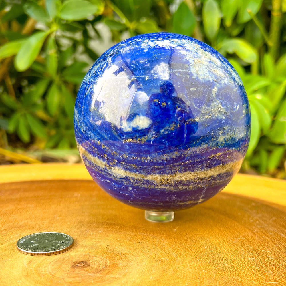Buy Natural lapis lazuli sphere at Magic Crystals. Natural Lapis Lazuli Sphere - Throat & Third-Eye Chakra - Lapis Lazuli Stone for ORDER • FOCUS • COMMUNICATION. Carry lapis lazuli Stones with you and pull them out whenever you need to center yourself or bring your attention back into focus.    Lapis-Lazuli-Sphere-C