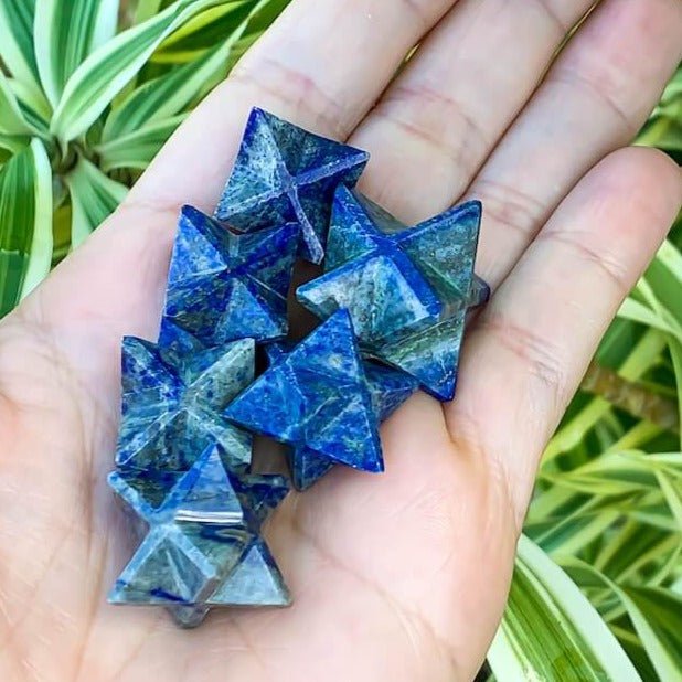 Lapis-Lazuli- Merkaba Crystal Protection Sacred Meditation Energy Generator. Gemstone Merkaba Star - Magic Crystals.