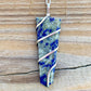 LapisLazuli-Flat-Obelisk-Pendant.  Looking for a handmade Gemstone Obelisk Necklace? Find the best quality  Obelisk Wire Wrap Pendant w/ Plated Chain,  Wire Wrapped Necklace, Obelisk jewelry, Wire Wrap necklaces, Crown Chakra, Healing when you shop at Magic Crystals. FREE SHIPPING available. Rose Quartz  Flat Point In Silver Spiral Pendant.