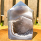 Looking for Agate Geode Tower - Agate Carving? shop at Magic Crystals for Large Unique Agate Druzy Tower - A with FREE SHIPPING available. Flower agate can be used to re-bloom the feminine side of all persons. GEMSTONE flame carving. High quality crystals.