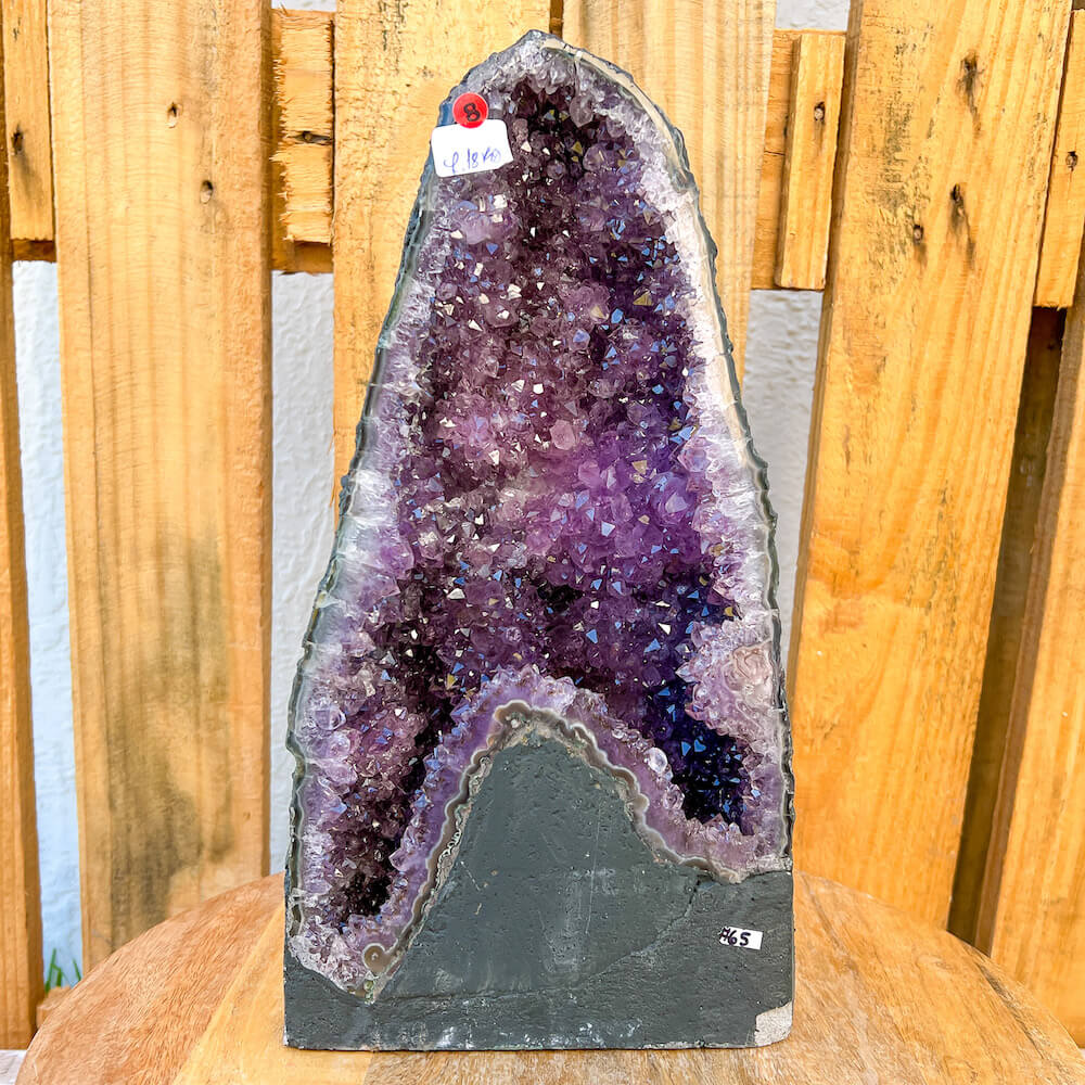 Large Amethyst Geode #65- Amethyst Stone - Purple Stone. Buy Magic Crystals - Large Druzy Amethyst Cathedral, Amethyst Stone, Purple Amethyst Point, Stone Point, Crystal Point, Amethyst Tower, Power Point at Magic Crystals. Natural Amethyst Gemstone for PROTECTION, PEACE, INSPIRATION. Magiccrystals.com offers FREE SHIPPING and the best quality gemstones.