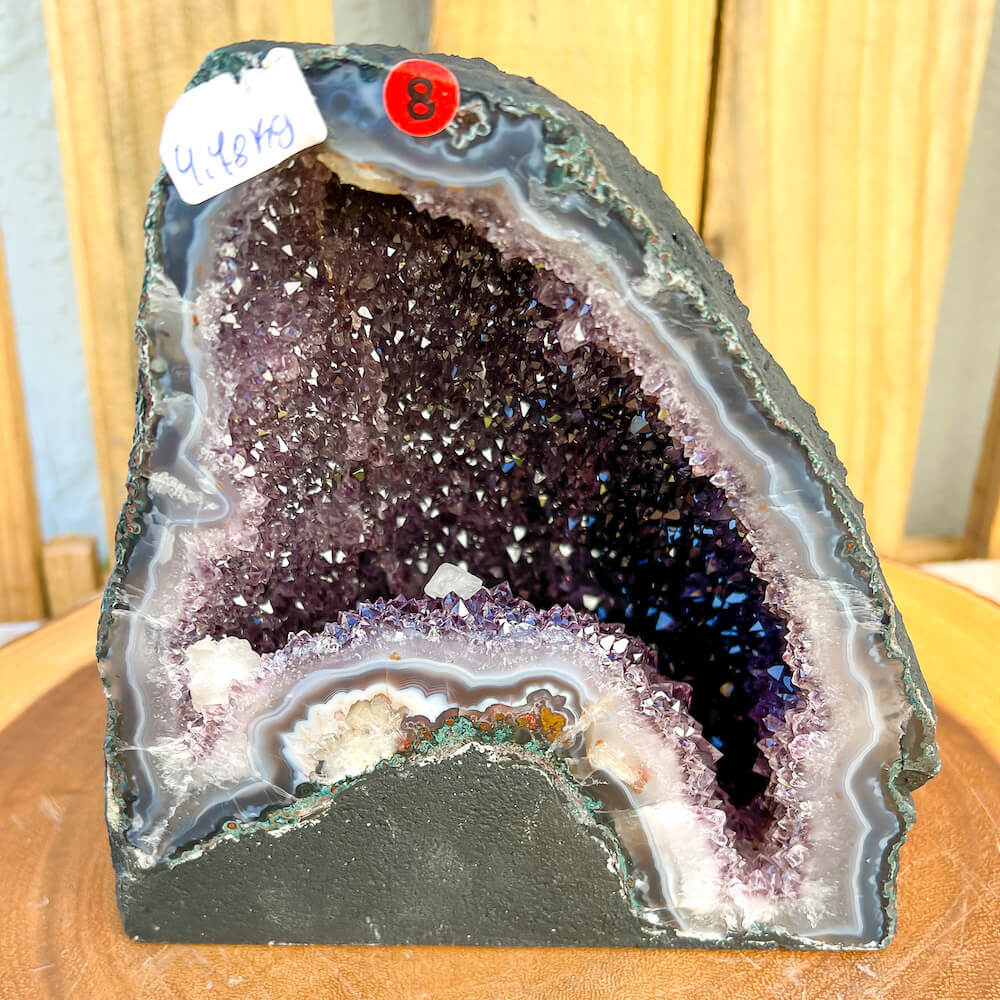 Large Amethyst Geode #67- Amethyst Stone - Purple Stone. Buy Magic Crystals - Large Druzy Amethyst Cathedral, Amethyst Stone, Purple Amethyst Point, Stone Point, Crystal Point, Amethyst Tower, Power Point at Magic Crystals. Natural Amethyst Gemstone for PROTECTION, PEACE, INSPIRATION. Magiccrystals.com offers FREE SHIPPING and the best quality gemstones.