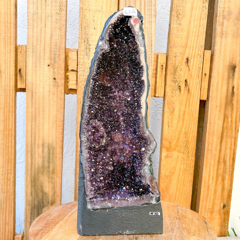Large Amethyst Geode #70- Amethyst Stone - Purple Stone. Buy Magic Crystals - Large Druzy Amethyst Cathedral, Amethyst Stone, Purple Amethyst Point, Stone Point, Crystal Point, Amethyst Tower, Power Point at Magic Crystals. Natural Amethyst Gemstone for PROTECTION, PEACE, INSPIRATION. Magiccrystals.com offers FREE SHIPPING and the best quality gemstones.