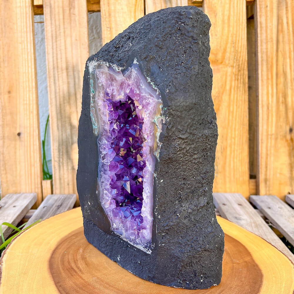    Large-Amethyst-Crystal-Cathedral. Buy Magic Crystals - Large Druzy Amethyst Cathedral, Amethyst Stone, Purple Amethyst Point, Amethyst Crystal Window double sided Amethyst Tower, Power Point at Magic Crystals. Natural Amethyst Gemstone for PROTECTION, PEACE, INSPIRATION. Magiccrystals.com offers FREE SHIPPING and the best quality gemstones.
