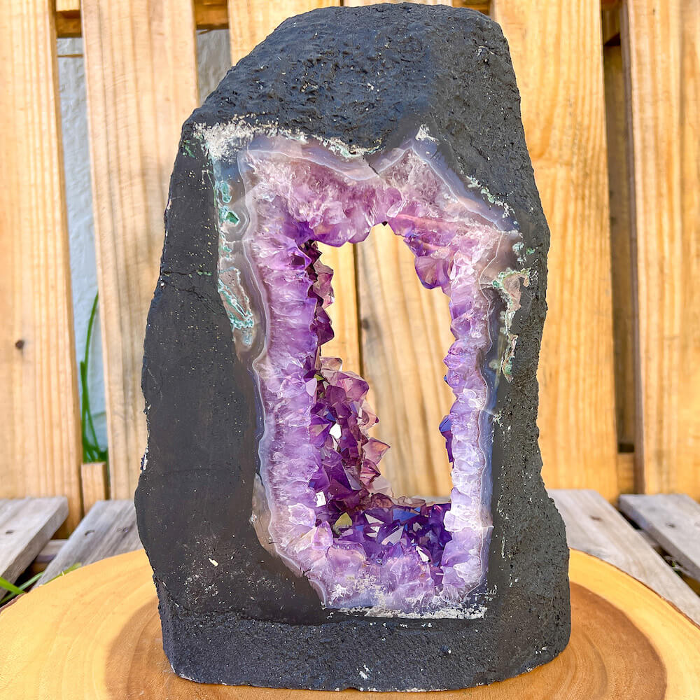    Large-Amethyst-Crystal-Cathedral. Buy Magic Crystals - Large Druzy Amethyst Cathedral, Amethyst Stone, Purple Amethyst Point, Amethyst Crystal Window double sided Amethyst Tower, Power Point at Magic Crystals. Natural Amethyst Gemstone for PROTECTION, PEACE, INSPIRATION. Magiccrystals.com offers FREE SHIPPING and the best quality gemstones.