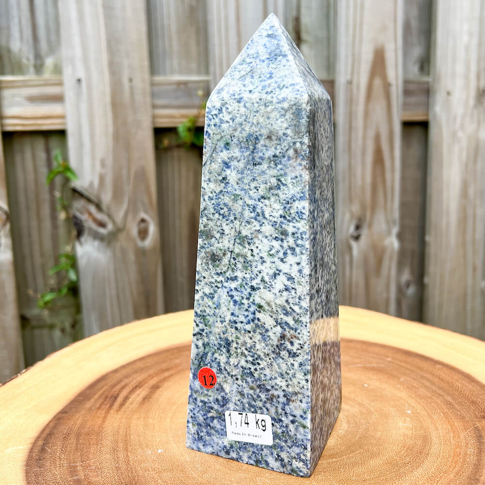 Looking for carved pieces? Shop for our unique genuine Blue Spot Jasper Obelisk - Carved Blue Spot Tower, Carving for Reiki healing at Magic Crystals. Blue Spot Jasper Crystal Tower Shaped-Stone and jewelry with FREE SHIPPING available.