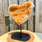 Looking for a Large Druzy Heated Citrine Heart on a stand - #14? Shop at Magic Crystals for Citrine Druzy Cluster, Raw Citrine Cluster, Citrine Crystal cluster, Citrine Crystal, Large Citrine Cluster. FREE SHIPPING available. Citrine is a stone of manifestation, imagination, and personal will for Home Decor.