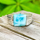Looking for AAA quality Dominican Larimar Ring ? Shop Genuine Larimar jewelry set in 925 Sterling Silvera at Magic Crystals.  We carry Larimar necklace, Sterling Caribbean Larimar pendant, Gift For Her, or HIM Gemstone Pendant. Magiccrystals.com carries the essence of the ocean.