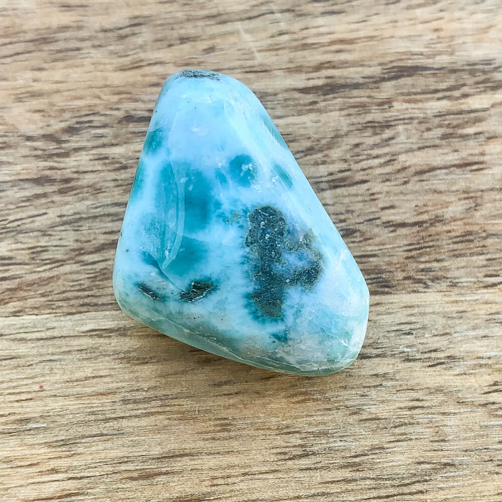 This lovely, rare and spectacular mineral gem called Larimar is found in the Dominican Republic Ocean. Shop Genuine Larimar tumbled stone at Magic Crystals.  Gift For Her. Larimar gemstones. Find Larimar Tumbled Stone (~0.8") - Healing Crystals and Stone - throat Chakra with FREE SHIPPING available. Polished Larimar.
