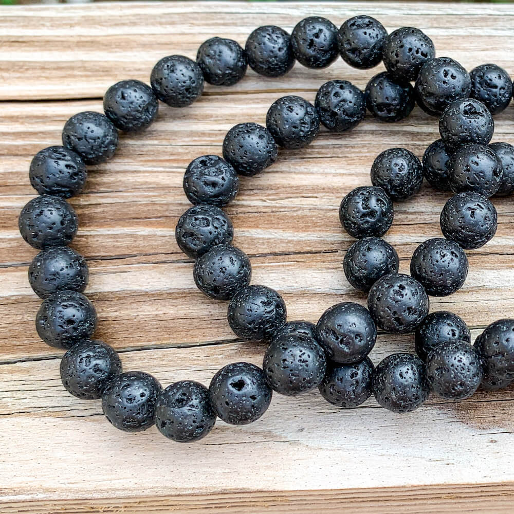Looking for Natural Lava Stone Beaded Bracelet? Shop for Lava Jewelry at Magic crystals. Lava Stone Bracelet Bracelet made of natural gemstones and Lava stones for Oils Diffuser. Wrist Size: 7"-7.5" inches. Protection, Root chakra, Stabilizing and grounding. FREE SHIPPING available.