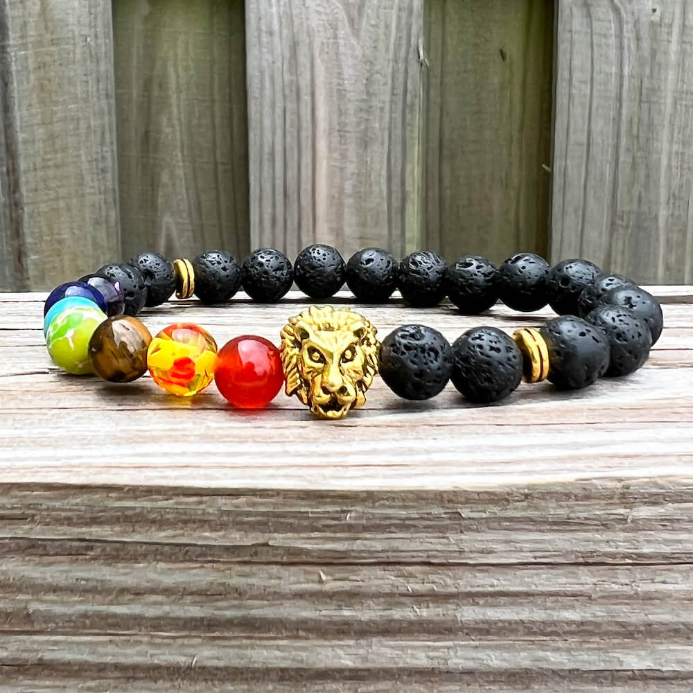 Looking for Seven chakra Jewelry? Shop at Magic Crystals for beaded bracelets made with natural gemstones. Unisex elastic Lion 7 Chakras Bracelet The Seven Chakras stand as the principal energy centers of the body and are believed to be the pathway of harmony between the mind, body and soul. FREE SHIPPING AVAILABLE.
