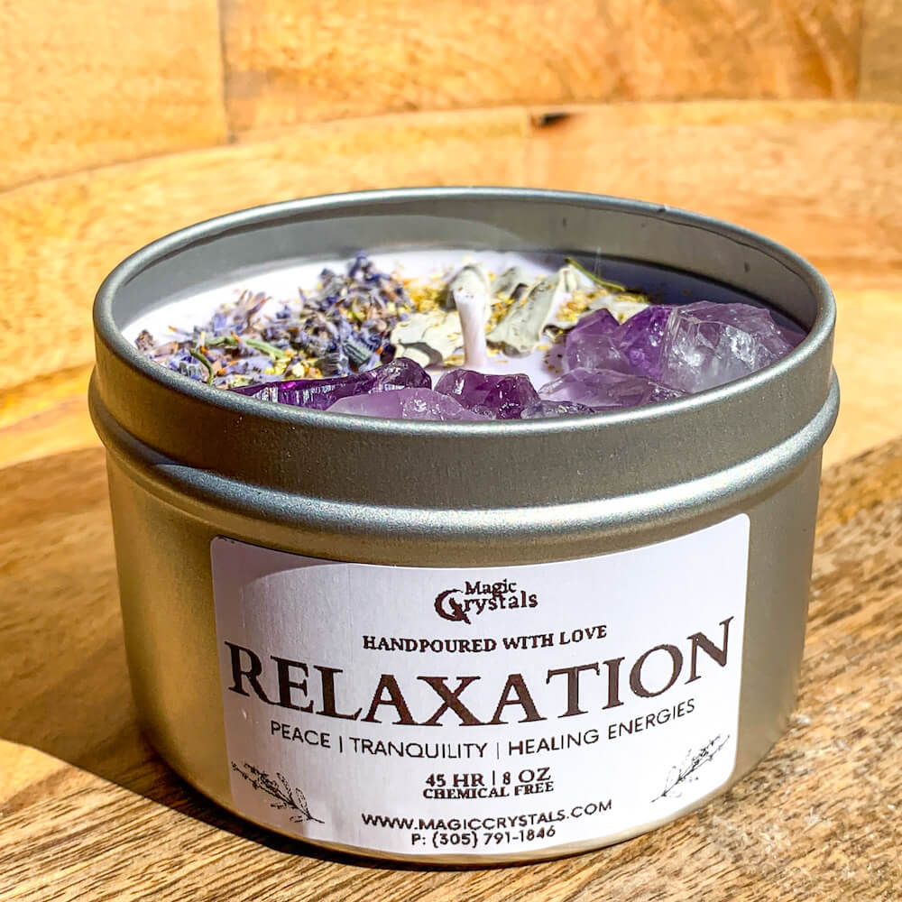 Healing Crystal Massage Oil Candles