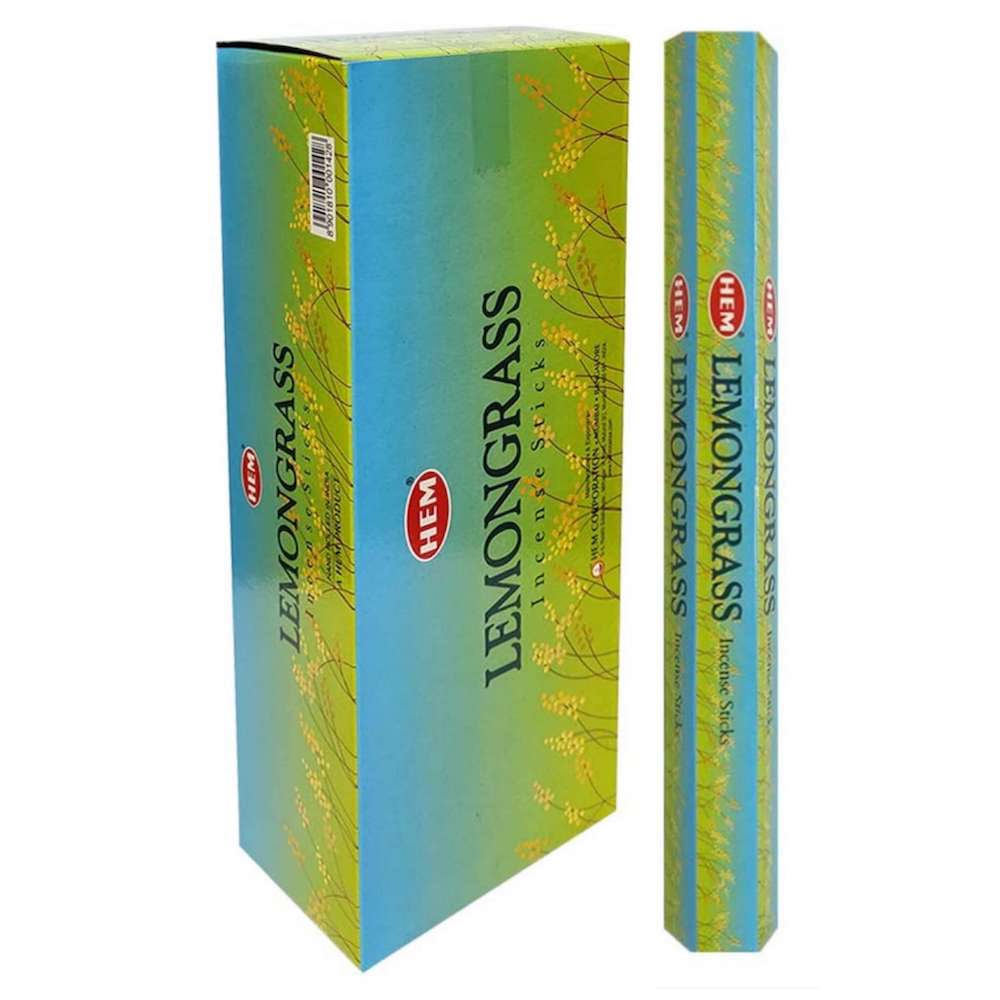 Shop for HEM Lemongrass Incense Sticks Natural Fragrance - Incienso Lemongrass at Magic Crystals. Free Shipping Available. 6 tubes of 20 sticks, 120 sticks total. Quality Incense. Hem is known throughout the world for producing traditional incense made from quality woods, flowers, resins, and essential oils.