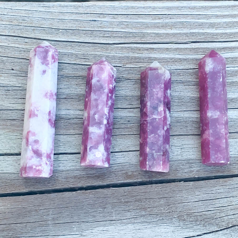 Gemstone Single Point Wand - Lepidolite Point. Check out our Jewelry points, Healing Crystals, Bohemian Stones, Pointed Gemstone, Natural Stones, crystal tower, pointed stone, healing pencil stone. Single Terminated Gemstone Mix Crystal Pencil Point Stone, Obelisk Healing Crystals ,Mixed Points, Tower Pencil. Mini Crystal Towers.