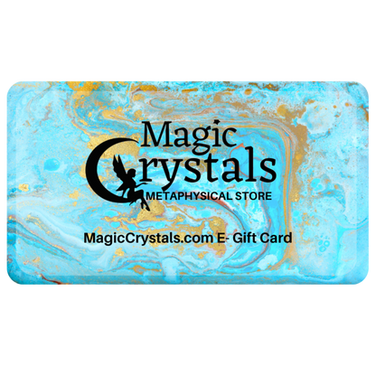 Shop Magic Crystals E- Gift Card - Shop at magiccrystals.com. Shopping for someone else but not sure what to give them? Give them the gift of choice with a Magic Crystals e-gift card. With options to fit every budget, our gift cards are available in $10, $25, $50, $100, $150 and $250 denominations.