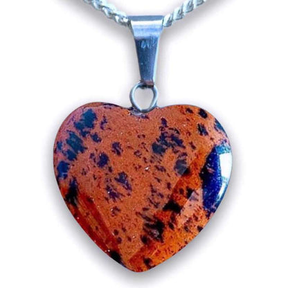    Mahogany-Obsidian-Stone-Stone-Heart Pendant. Carnelian Stone Heart Necklace and Pendant. Check out our Love Heart Crystal Necklace, Love Stone pendant Necklace, Natural Gemstone Heart necklace, perfect Valentine gift for her. handmade pieces from Magic Crystals Carnelian necklace, chakra healing Carnelian pendant, Healing Crystal Carnelian Jewelry