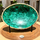 Buy Malachite Home decor? Shop at Magic Crystals for Genuine 1.2 lbs Malachite Oval Bowl - Malachite from Congo, Circular Malachite Bowl with Gold Rim Great for Crystal Grids. malachite aesthetic, malachite jewelry, malachite stone, malachite crystal meaning. Malachite is known as a protection stone.