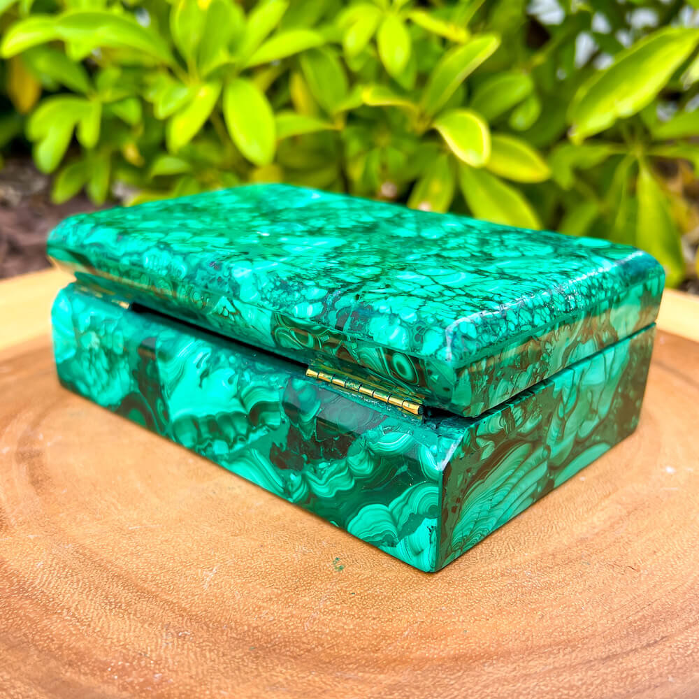 Genuine Malachite Box - Malachite Carved Jewelry Box - Magic Crystals