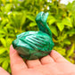 Genuine Malachite Duck Carving