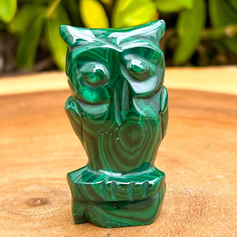 Genuine Malachite. Shop at Magic Crystals for Genuine Malachite Owl - Natural Malachite Owl Carving from Congo. Malachite Animal, Gifts for Her, Gifts for Him, Crystal Gemstones, Home Decor. FREE SHIPPING AVAILABLE. Hand Carved Malachite Stone Owl, Home Decor, Crystal Healing, Mineral Specimen.