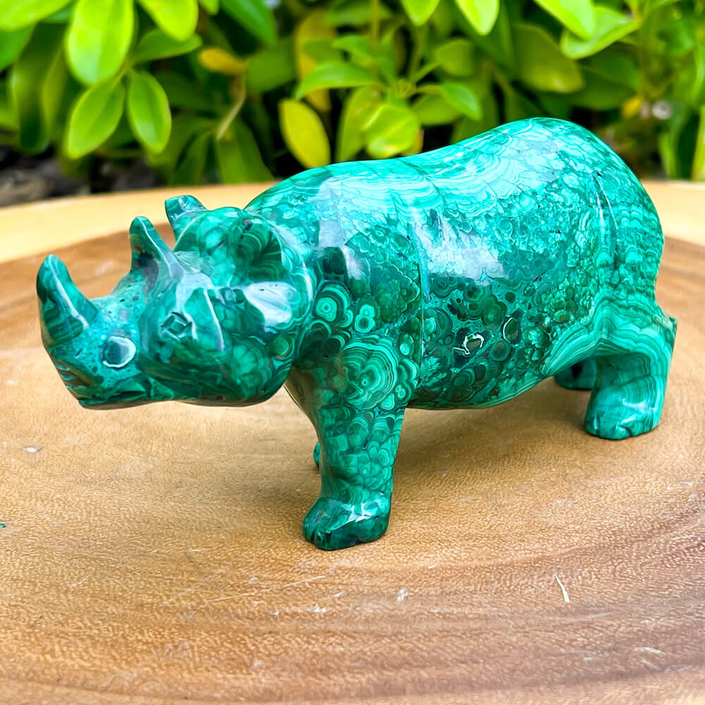 Genuine Malachite. Shop at Magic Crystals for Genuine Malachite Rhino - Natural Malachite Rhino Carving from Congo. Malachite Animal, Gifts for Her, Gifts for Him, Crystal Gemstones, Home Decor. FREE SHIPPING AVAILABLE. Hand Carved Malachite Stone Rhino, Home Decor, Crystal Healing, Mineral Specimen.
