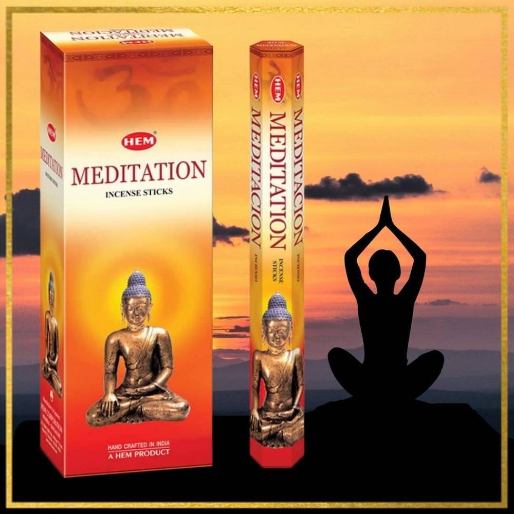 HEM Meditation Incense | HEM Meditacion Incienso - Magic Crystals. Free Shipping Available. 6 tubes of 20 sticks, 120 sticks total. Quality Incense. Hem is known throughout the world for producing traditional incenses made from quality woods, flowers, resins, and essential oils.