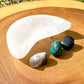The last Mercury Retrograde of 2022 is here, and we have created the PERFECT Mercury Retrograde Crystal Set. The Mercury Retrograde Crystal Bundle includes: • 1 Chrysocolla tumbled stone• 1 Botswana Agate tumbled stone• 1 Shungite tumbled stone• 1 Moon Shaped Selenite bowl.  FREE SHIPPING AVAILABLE at Magic Crystals