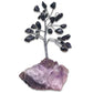 Looking for crystal home decor? Shop at Magiccrystals.com for Mini Gray Hematite Bonsai Tree on Amethyst Cluster. Magic Crystals has a variety of HOME DECOR made of crystals and gemstones. Hematite is known as the stone of grounding. Gemstone tree. Birthstone silver plated wire tree sculpture. Amethyst geode gift.