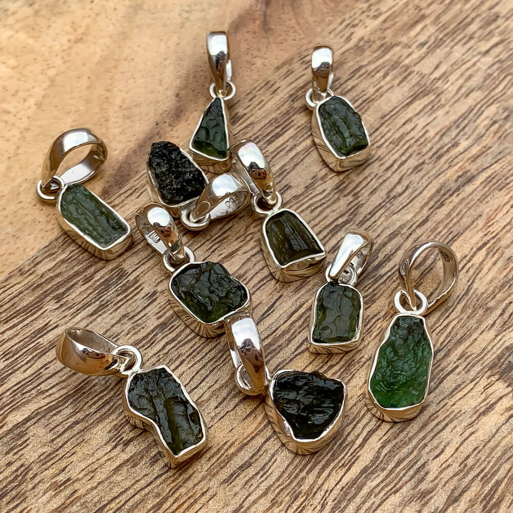 Authentic Moldavite Jewelry - Meteorite Necklace - Healing Jewelry - Moldavite available. Looking for an Moldavite Necklace? Find Moldavite Meteorite tektite Necklace when you shop at Magic Crystals. Authentic Moldavite Meteorite Crystal Healing Pendant Necklace. Moldavite pendant. Shop Magic Crystals.